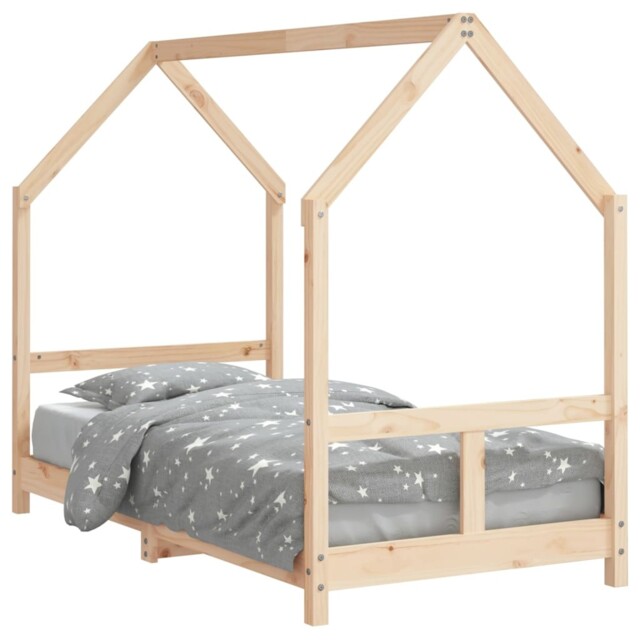 Kids Bed Frame Bedstead Mattress Foundation 80x160 Cm Solid Wood Pine