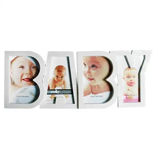 Baby White Tabletop Photo Frame 10 X 15cm Birth/christening Gift 4