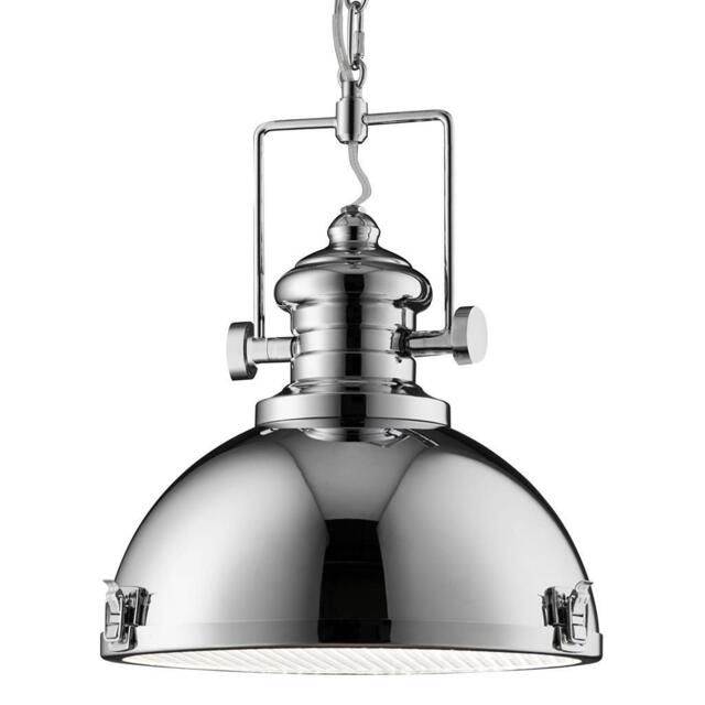 Searchlight 2297cc Chrome Pendant Dome Light Acrylic Cover Shade