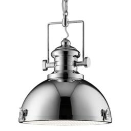 Searchlight 2297cc Chrome Pendant Dome Light Acrylic Cover Shade