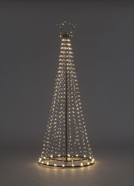 Snowtime 2.5m Maypole Outdoor Tree With 884 Flashing Wire Lights -