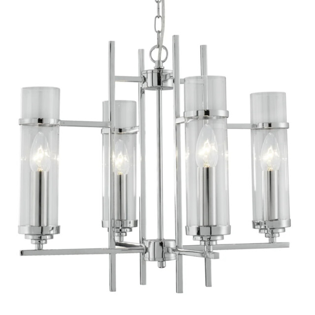 Ceiling Light Silver Milo 4 Chrome Searchlight 3094-4cc