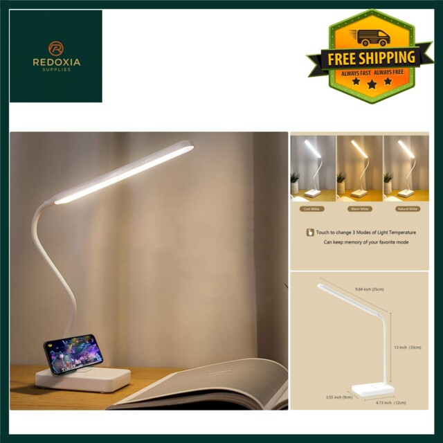 Portable Rechargeable Led Desk Lamp Dimmable Gooseneck Study Light