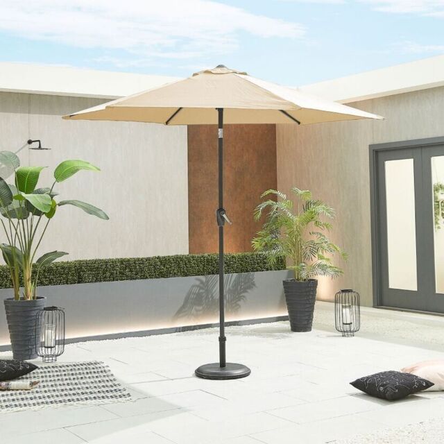 Antigua 2.7m Round Aluminium Parasol - Crank & Tilt