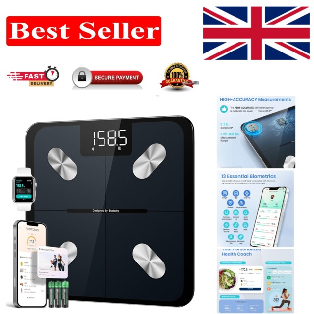 High Precision Body Composition Scale - 400 Lb, 0.05 Lb Accuracy, App