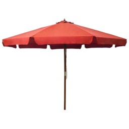 Outdoor Parasol With Wooden Pole Garden Umbrella Sun Shading Parasol