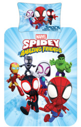 Marvel Spiderman Squad Single Duvet Cover Reversible Kids Bedding Set