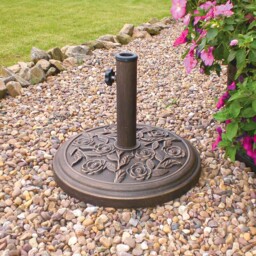 Heavy Duty Parasol Base Umbrella Cast Iron Effect Metal Garden Bronze