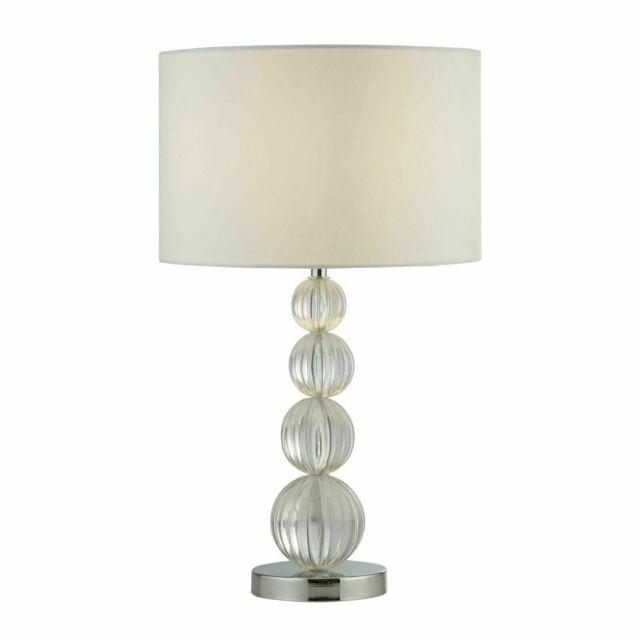 Searchlight Louis 1 Light Table Lamp Chrome And Acrylic With White