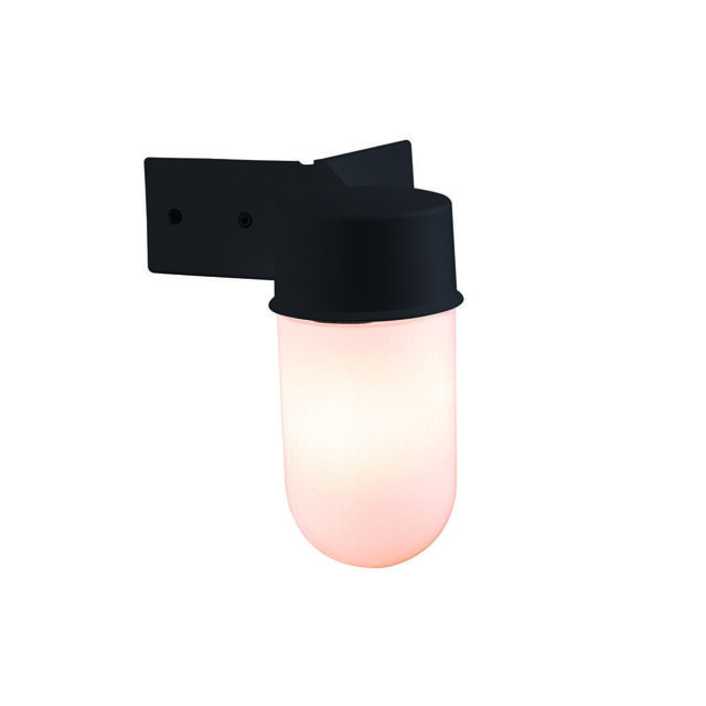 Outdoor Corner Wall Light 40w E27 Ip44 Black Saxby El-40088