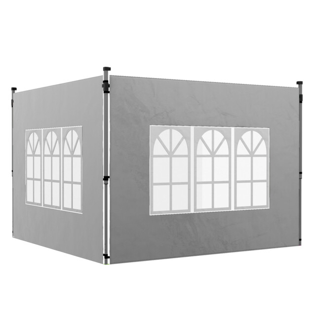 3x3m Or 3x4m Pop Up Gazebo Side Panels 2 Pack Grey Outdoor Replacement