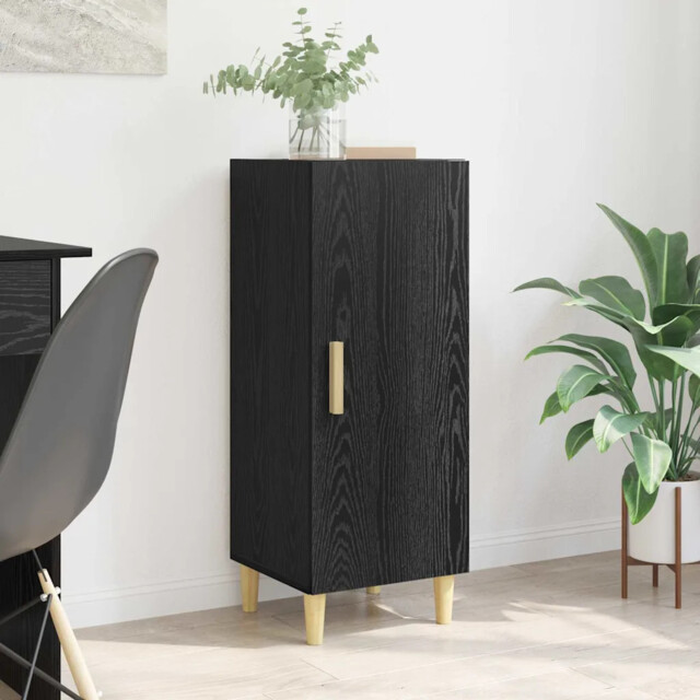 Sideboard Black Oak 34.5 X 34 X 90 Cm Engineered Wood Vidaxl