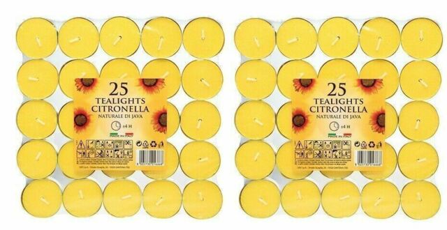 Price's Citronella Tealight Candles Garden Home Mosquito Fly Insect