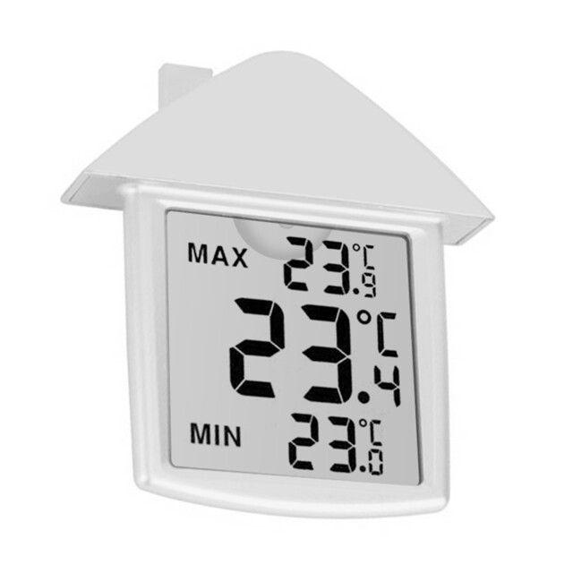 Thermometer For Outdoor And Indoor Use With Suction Cup Lcd Temp
