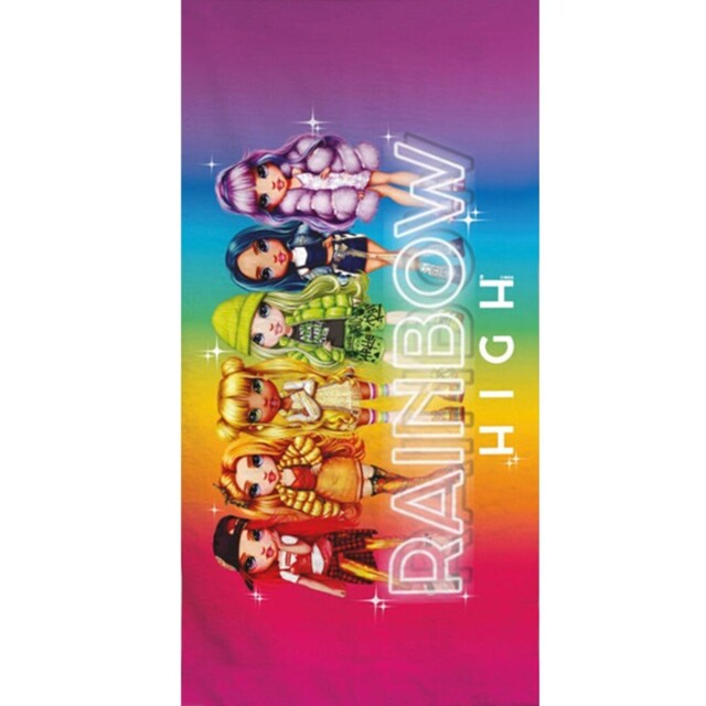 Rainbow High Bath Beach Towel 140 X 70 Cm - Fashion Doll - Fast Dry