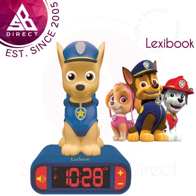 Lexibook Paw Patrol Chase Night Light Alarm Clock With Sounds│snooze