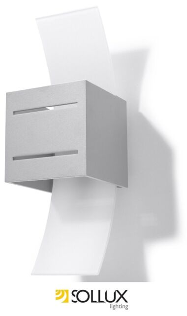 Loreto Aluminium Glass G9 Led Sollux Lighting Wall Lamp Indoor Living