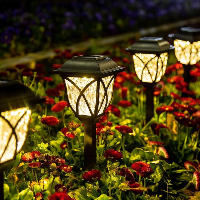 Gigalumi Solar Lights Outdoor Garden, 6 Pack Led Garden Solar Lights
