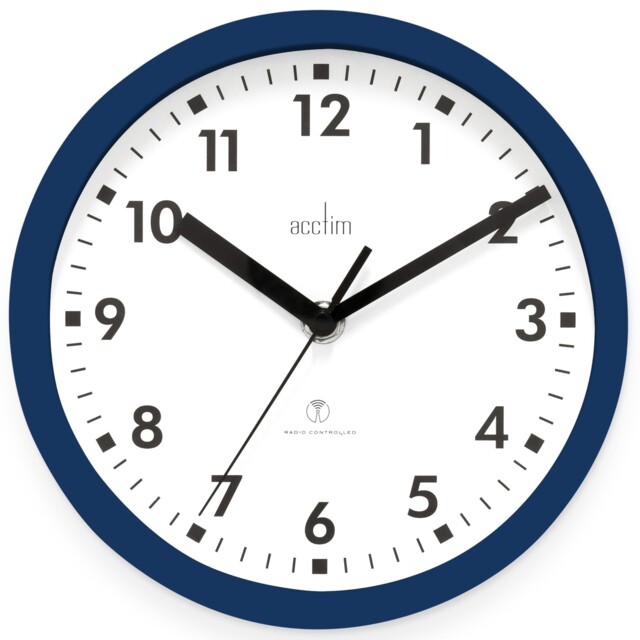 74669 Nardo 20cm Radio Controlled Midnight Blue Wall Clock