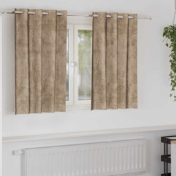 Curtains Velvet Champagne 140x140 Cm Thermal Room Darkening Elegant
