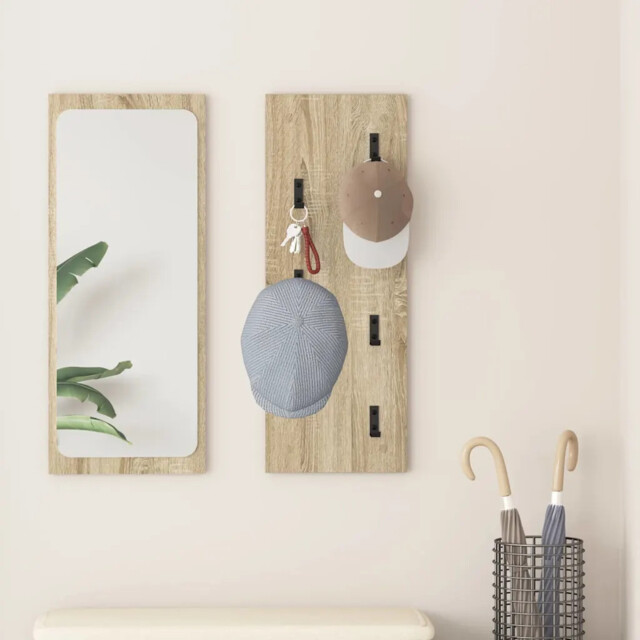 Wall-mounted Coat Rack Wall-mounted Sonoma Oak 30 X 1.5 X 80 Cm Vidaxl