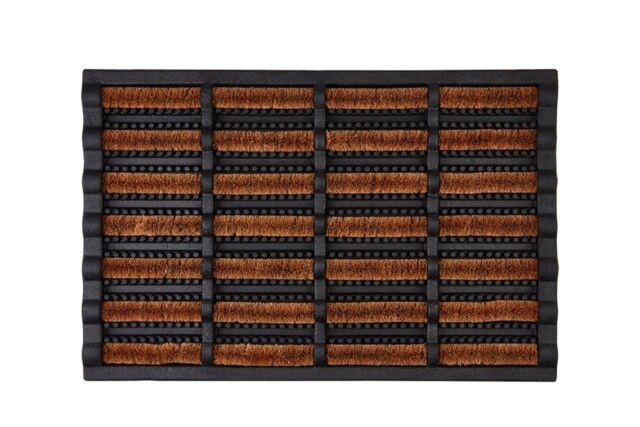 Boot Scraper Door Mat Rubber & Coir Heavy Duty Entrance Floor Mat 60cm