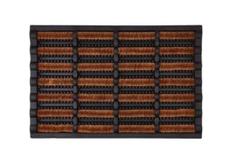Boot Scraper Door Mat Rubber & Coir Heavy Duty Entrance Floor Mat 60cm