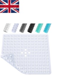 Comfortable Non-slip Shower Mat - 53x53cm Clear Design With Drainage
