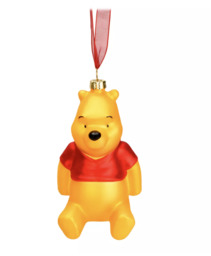 Disney Store Disneyland Paris Winnie The Pooh Hanging Glass Ornament
