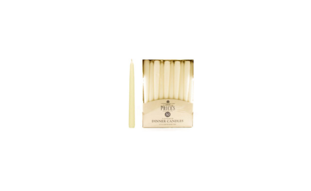 Price's Candles Tapered Dinner Candle Unwrapped 7h Burn Time 25cm 50