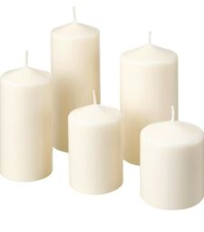 Ikea Fenomen 5x Unscented Natural Block Candles🕯 Various Sizes Sealed