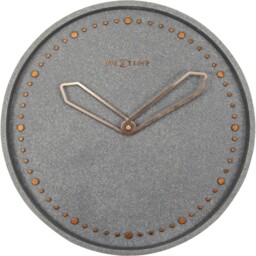 Nextime - Wall Clock - Ø 35 Cm - Polyresin – Grey - 'cross'