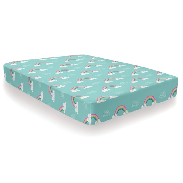 Bedlam Rainbow Fitted Sheet Single 190 X 90 X 25cm Sheet, Multi