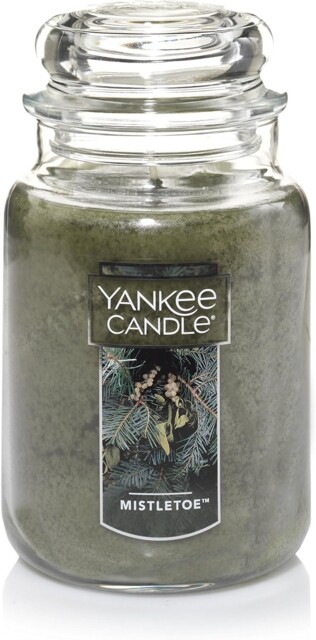 Yankee Candle Mistletoe Paraffin Wax Green Classic Large Jar 22 Oz