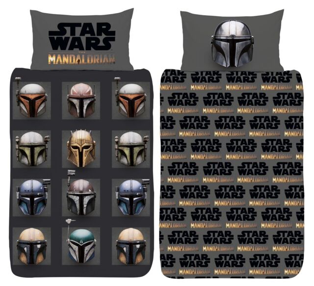 Star Wars Mandalorian Single Duvet Cover This Is The Way Helmets