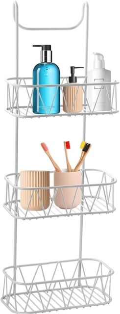 Hanging Over Door Over Screen Bathroom Shower Caddy Rack Storage Tidy