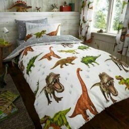 Kids Duvet Cover Set Dinosaur Jurassic Park Single Bedding For Boys