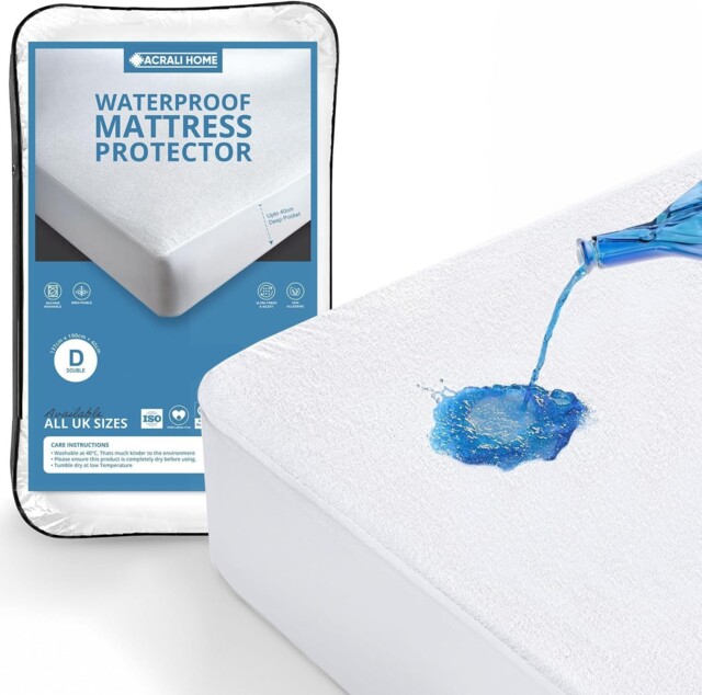 Acrali Home 100% Waterproof Mattress Protector Double Bed