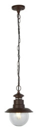 Outdoor Light Brown Station Pendant Metal Ip44 Searchlight 7653ru