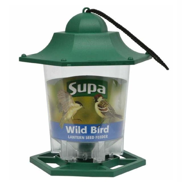 Lantern Seed Feeder - Supa Wild Bird Hanging Feed Holder Wildlife Pet