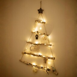 Christmas Wooden Tree Decoration Ladder Wall Hanging Ornament Xmas