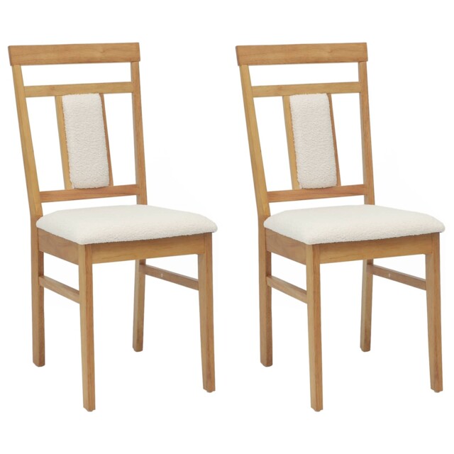 Dining Chair 2 Pcs Solid Rubber Wood Vintage Rustic Furniture Seating