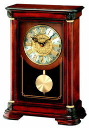 Seiko Dark Wooden Westminster Chime Battery Mantle Clock With Pendulum