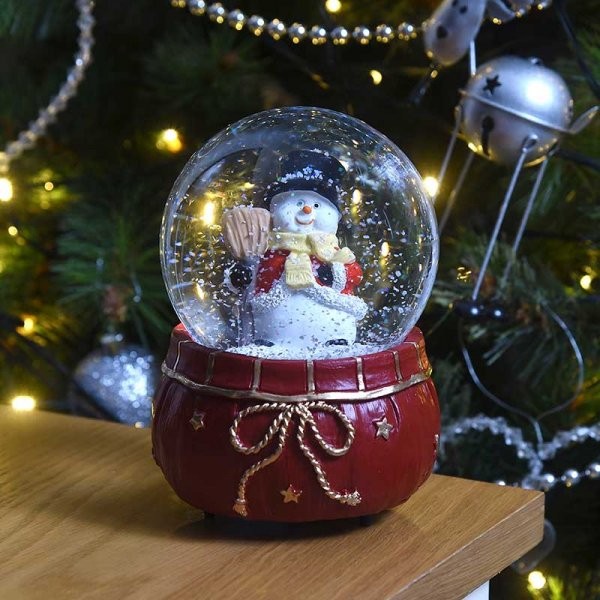 Three Kings Christmas Inlit Musical Snowsphere Snowman 10cm