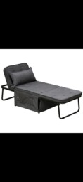 Homcom Folding Sleeper Sofa Bed Chair - Charcoal Grey