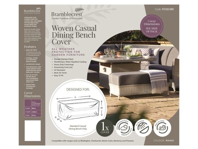 Bramblecrest - Casual Dining Bench Cover