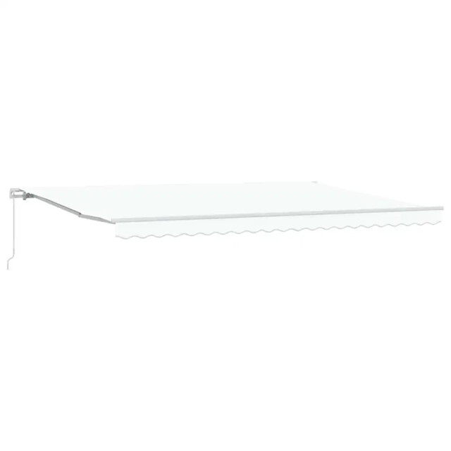 Vidaxl Awning Manual White 500 X 300 X 165 Cm Polyester And Metal,