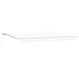 Vidaxl Awning Manual White 500 X 300 X 165 Cm Polyester And Metal,