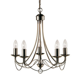Ceiling Light Brass Maypole 5 Antique Searchlight 6345-5ab