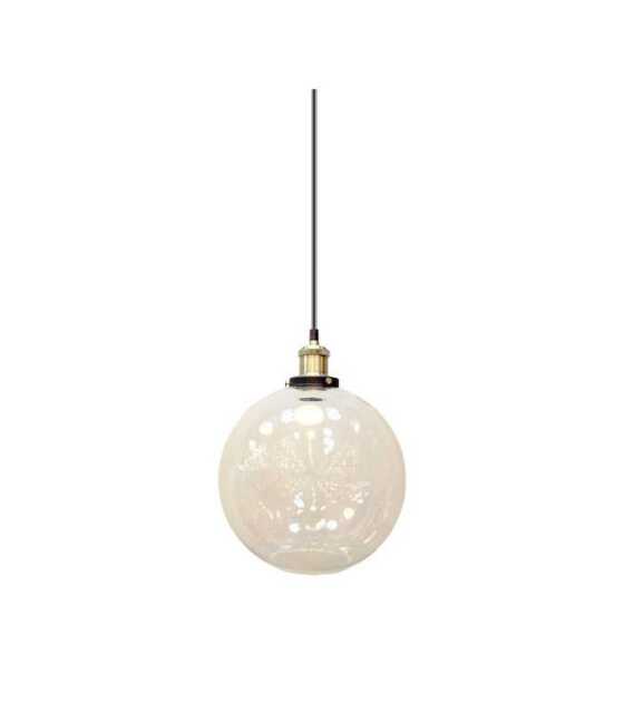Pendant Holder E27 Glass & Metal Transparent Diam 250